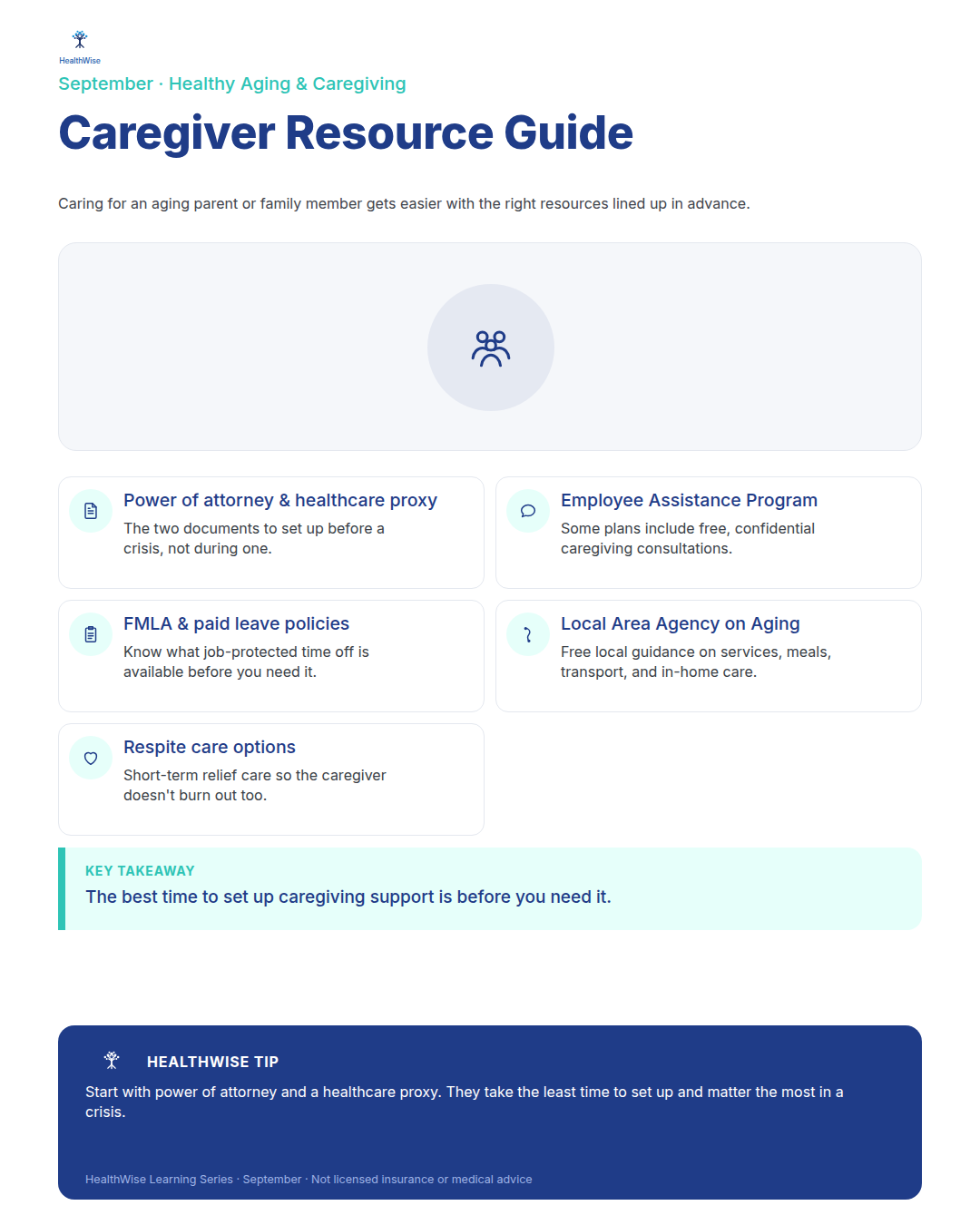 Caregiver Resource Guide infographic; opens full size in a new tab